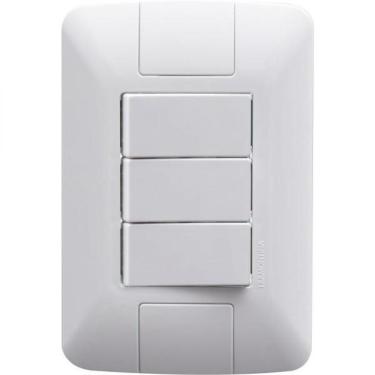 Imagem de Conjunto 4x2 com 3 Inter Paralelos 6A 250V Tramontina Aria