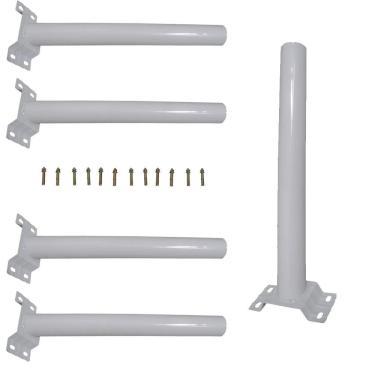 Imagem de Suporte Barra Poste Luminaria Solar Parede 5 unidades Rua Jardins Quintal