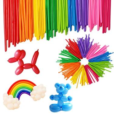 Imagem de 100Pcs Magic Balloons Kit, Colorful Long Latex Sculpture Twist Balloon Animal Balloons Diy Balloons for Birthday kids Wedding Party Decorations