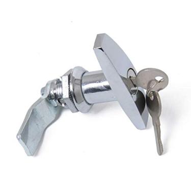 Imagem de MACHSWON Trava com alça em T cromada brilhante caixa de ferramentas trava de porta camper caminhão RV Trailer Lock T-Handle