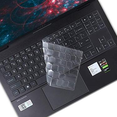 Imagem de Capa de teclado ultrafina compatível com HP OMEN 15,6 polegadas 15-ek000 15-ek0023dx 15-ek0013dx 15-ek0019nr 15-en000 15-en0013dx 15-en0023dx 15-en0029nr Series acessórios para laptop para jogos es-TPU
