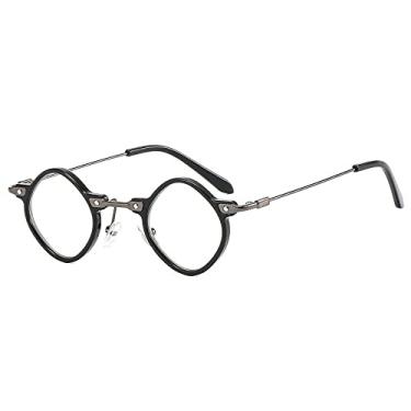 Imagem de Óculos de sol de hip hop quadrados pequenos vintage para mulheres moda diamante liga óculos de sol masculino ultraleve punk óculos masculino, preto claro, tamanho único