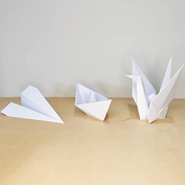Imagem de Trio Origami M - Pássaro Tsuru, Avião E Barquinho/Decoração, Origami 3d - Toque 3D Cor:Branco