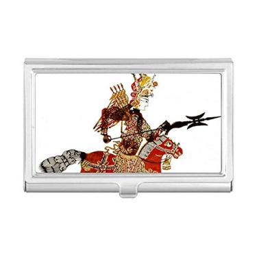 Imagem de Porta-cartões de visita Shadow Play Head Portrait Brave Woman porta-cartões