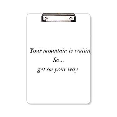 Imagem de Get On Your Way to Mountain Prancheta pasta, bloco de notas A4