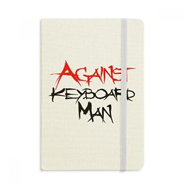 Imagem de Caderno masculino com capa dura oficial de tecido contra teclado