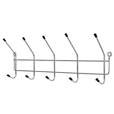 Imagem de Cabideiro Duplo 5 Ganchos para suporte de cozinha 19x45cm