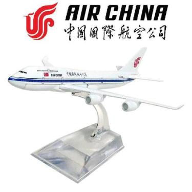 Imagem de Avião Comercial Air China Boeing 747 Metal Miniatura - Hb Company