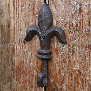 Imagem de GUIPAIHAI Ganchos de parede de ferro fundido rústico antigo feito à mão para pendurar plantas e casacos (cor: C)