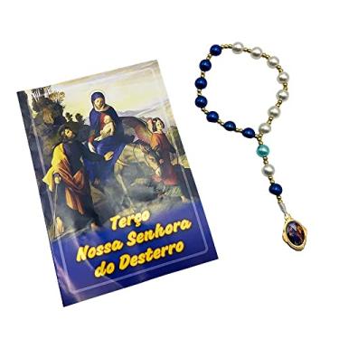 Imagem de Crucifixo de Mesa e Parede Madeira Medalha Duas Cruzes 28 cm