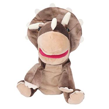 Imagem de Fantoche de Mão, Fantoche de Mão Fofo Animal Macio para Crianças para Pré-escola (Café 25cm)