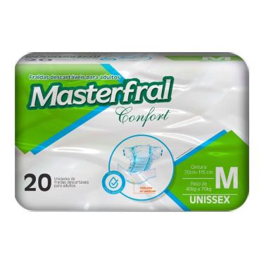 Imagem de Fralda Geriátrico Masterfral Confort Unissex Tamanho M com 20 Unidades