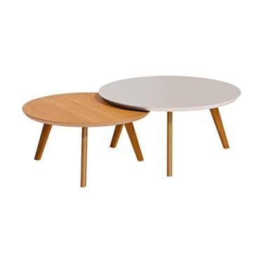 Imagem de Conjunto de Mesas de Centro Redonda Classic I Off White e Nature