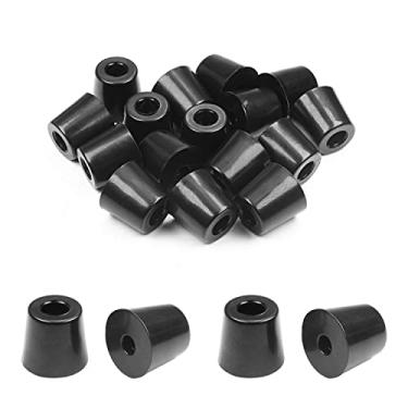 Imagem de MroMax 20 peças de protetores de pé de borracha para móveis de piso preto antiderrapante antiderrapante para perna de cadeira de mesa 19x15x17 mm (diâmetro inferior. x Diâmetro da parte superior. x Altura), 19*15*17mm(bottom Dia. X Top Dia. X Hight), 16pcs