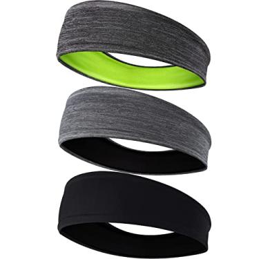 Imagem de EasYoung Bandanas masculinas, com absorção de suor, faixas esportivas masculinas para corrida ou fitness, antiderrapantes, respiráveis