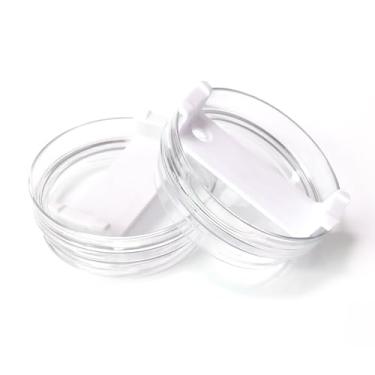 Imagem de Tampa de copo de 1,18 l compatível com Stanley, à prova de derramamento, resistente a respingos, adequado para canecas de café Stanley e mais pacote com 2 (1,13 g, branco)