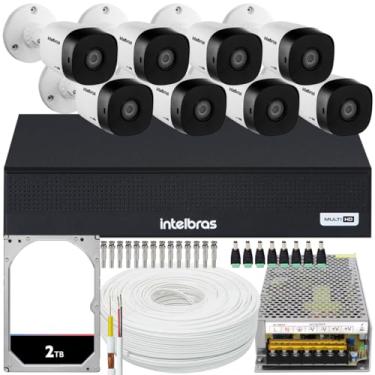 Imagem de Kit 8 câmeras Intelbras VHD 1230 Full 30m DVR 8 canais 2TB