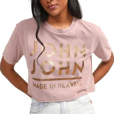 Imagem de Camiseta John John Cropped Penny Feminina Rose-Masculino