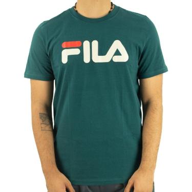 Imagem de Camiseta Fila Letter Premium Masculina - Verde Floresta-Masculino