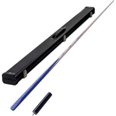 Imagem de Taco de sinuca, tacos de bilhar de sinuca 143 cm, com caixa de armazenamento, bom equilíbrio e peso, para bares de piscina, clubes e jogadores de bilhar, com acessórios de extensão (pontas de 11 mm,