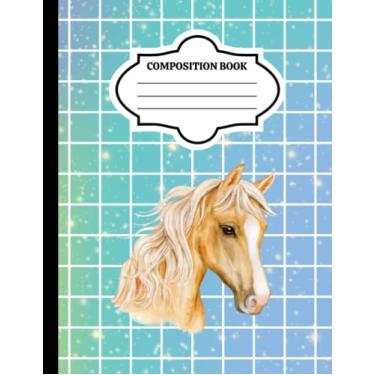 Imagem de Caderno de papel milimetrado: cavalo galáxia