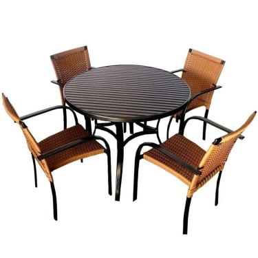 Imagem de Mesa E Cadeiras Ascoli, Jardim, Área Externa, Churrasqueira Trama 