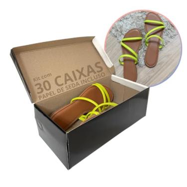 Imagem de 30 Caixas de Papelão Para Sapato Preta 28x14x9,5cm
