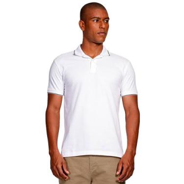 Imagem de Camisa Polo Aramis 4 Frisos Ve25 Branco E Cinza Masculino