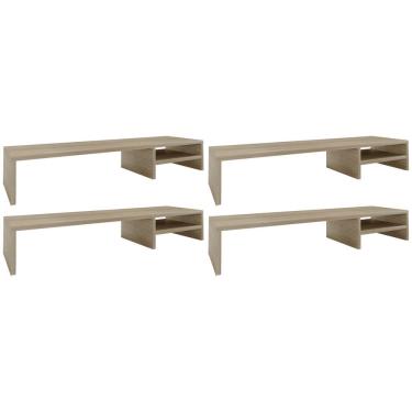 Imagem de Kit 04 Suportes Para Monitor Stand Home Office Lap 90 cm L03 Amadeirado - Lyam