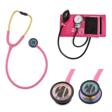 Imagem de Kit Esfigmomanômetro Pamed + Estetoscópio Eternity Luxo Bic