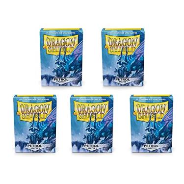 Imagem de 5 Packs Dragon Shield Matte Petrol Standard Size 100 ct Card Sleeves Value Bundle!