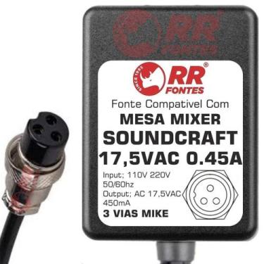 Imagem de Fonte 17,5V Para Mesa Mixer Selenium Soundcraft 1202Fx 802Fx - Rrfonte