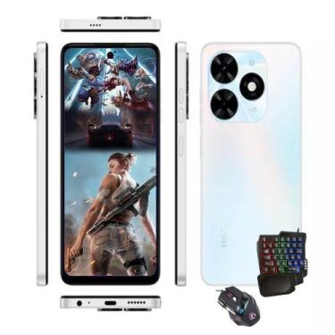 Imagem de Smartphone Gamer Tecno Spark Go White 128GB/4GB RAM Android 13  com Te