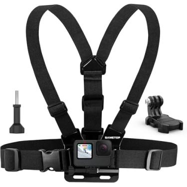 Imagem de Sametop Peitoral com alça de montagem no peito Suporte para corpo compatível com câmeras GoPro Hero 11, 10, 9, 8, 7, 6, 5, 4, Session, 3+, 3, 2, 1, Max, Hero (2018), AKASO, DJI Osmo Action