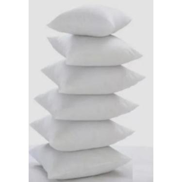 Imagem de Enchimento Almofada Refil Quadrado 45x45 Silicone Kit Com 6 Unidades -
