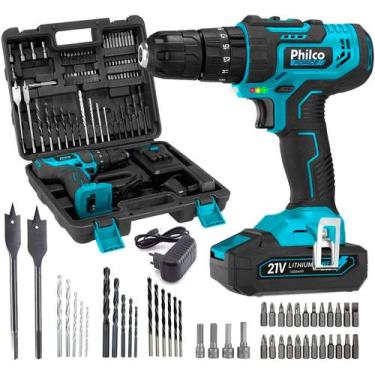 Imagem de Furadeira Parafusadeira De Impacto A Bateria 21v 10mm Philco, PPF21MF,