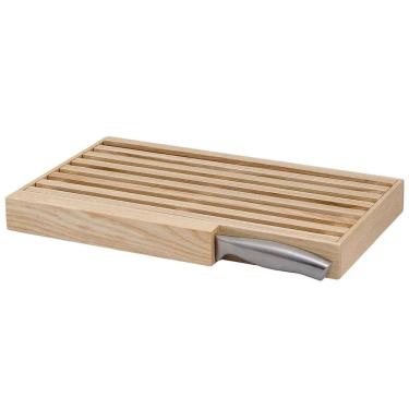 Imagem de Tábua Migalheira Em Madeira Com Faca Para Pão