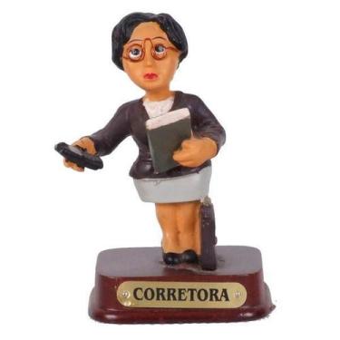 Imagem de Boneco Profissional Corretora Miniatura Decoração 8cm - Zona Livre