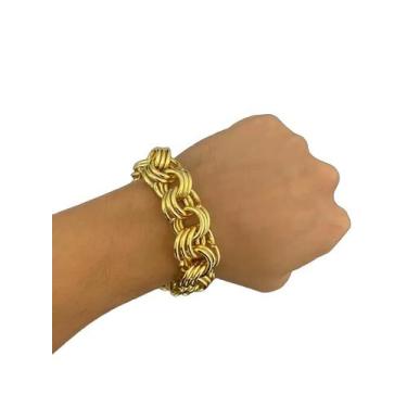 Imagem de Pulseira Friso 20mm - Banhado a Ouro 18k - ToJoia18k