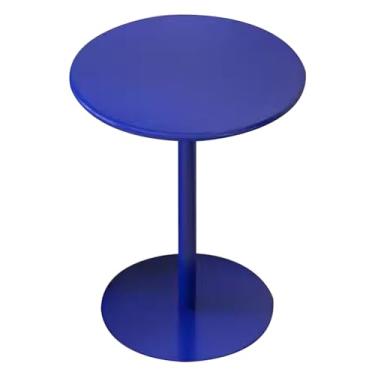 Imagem de Mesa de bar alta mesa de bistrô redonda pub mesa de bistrô, mesa de bar de metal, mesa de coquetel circular, mesa lateral alta para sofá, mesa lateral pequena para sala de estar, sala de jantar,