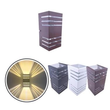 Imagem de Arandela Externa 2 Focos 6 Frisos Moderna Parede Ar2010 - IDEALLUME, B