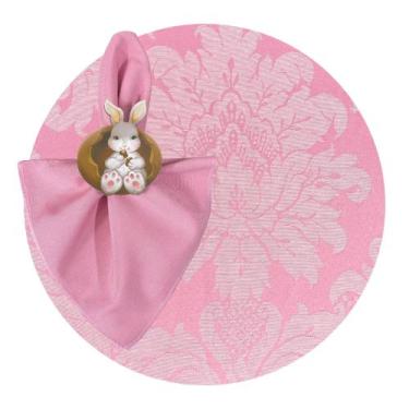 Imagem de Kit Sousplat Completo Páscoa Jacquard Medalhão Com Guardanapos e Pg - 