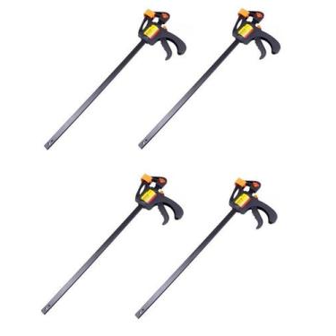 Imagem de Kit 4 Grampo Sargento Aperto Rápido 900mm 36 Pol. Marcenaria - OMEGA