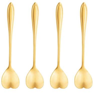 Imagem de Conjunto De Colher De Chá Heart Aço Inox 4 Peças - Bon Gourmet