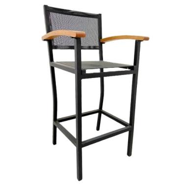 Imagem de Banqueta Alta de Alumínio para Cozinha Balcão Área Jardim - Sarah Móve