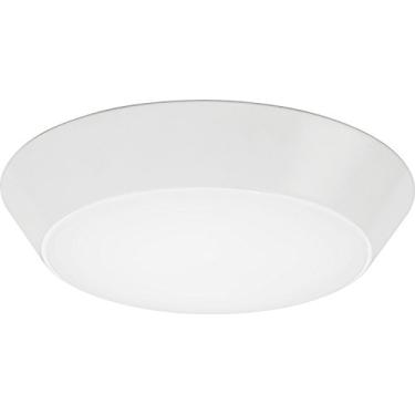 Imagem de Lithonia Lighting Suporte de luz de teto fino de LED redondo de 33.0 cm, branco, 4000 K, regulável, listado em molhado, listado molhado de 33 cm (FMML 13 840 WL)