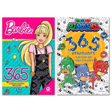 Imagem de Kit 365 Atividades e Desenhos Para Colorir - Barbie + PJ Masks