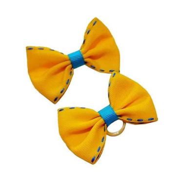 Imagem de Laço Modernpet Amarelo para Cães e Gatos - 2 unidades