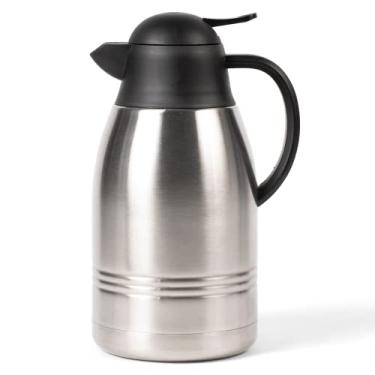 Imagem de Farberware Garrafa de aço inoxidável, dispensador de bebida quente/fria de parede dupla (24 horas frias, 12 horas quentes), livre de BPA, capacidade de 2 L (8 xícaras)