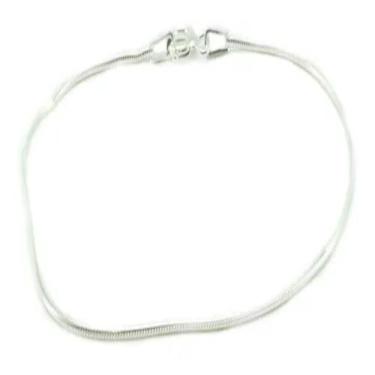 Imagem de Pulseira Prata Legitima 925 Fina Rabo De Rato - Lojas La+Ny, 16, Cinza